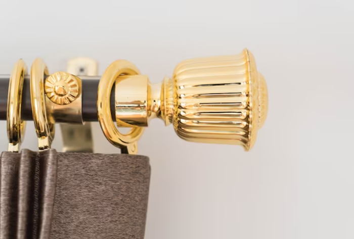 Gold curtain rods