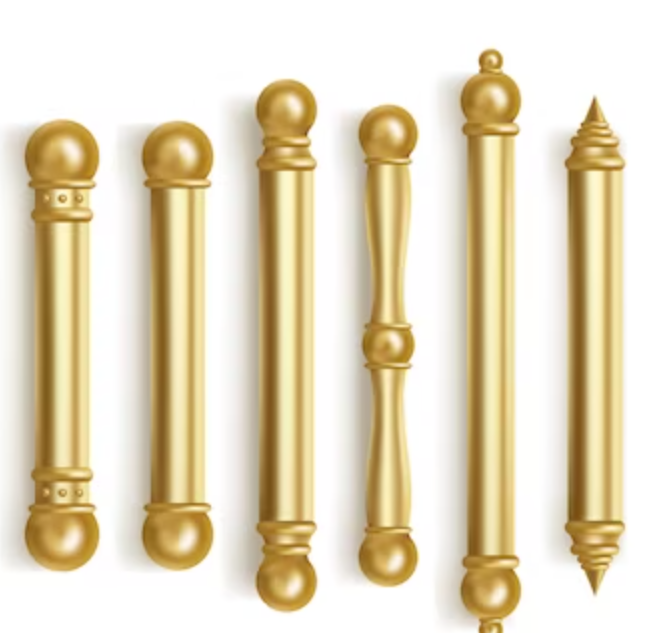 Gold curtain rods 